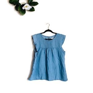 LOFT Blue Lightwash Top Size L